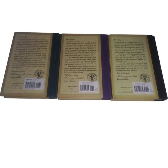 Lemony Snicket A Series of Unfortunate Events 3, 4, 5 Hardcover Book Lot - Picture 3 of 12